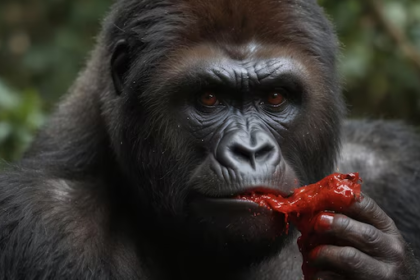 do gorillas eat meat